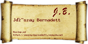 Jászay Bernadett névjegykártya